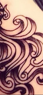 fotó tetováló jel a Vízöntő horoszkópból 2017.10.21 -től №004 - a Vízöntő állatöv tetováló jele