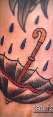 fotó egy esernyő tetoválásról (jelentése) - példa egy érdekes tetoválási rajzra - 080