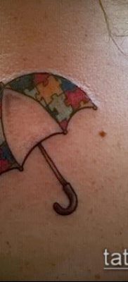fotó egy esernyő tetoválásról (jelentése) - példa egy érdekes tetoválási rajzra - 077