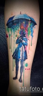 fotó egy esernyő tetoválásról (jelentése) - példa egy érdekes tetoválási rajzra - 071