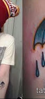 fotó egy esernyő tetoválásról (jelentése) - példa egy érdekes tetoválási rajzra - 062