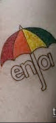 fotó egy esernyő tetoválásról (jelentése) - példa egy érdekes tetoválási rajzra - 061