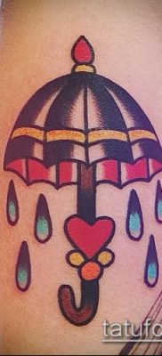 fotó egy esernyő tetoválásról (jelentése) - példa egy érdekes tetoválási rajzra - 050