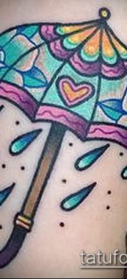 fotó egy esernyő tetoválásról (jelentése) - egy példa egy érdekes tetoválási rajzra - 049