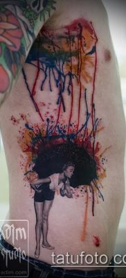 fotó egy esernyő tetoválásról (jelentése) - példa egy érdekes tetoválási rajzra - 046