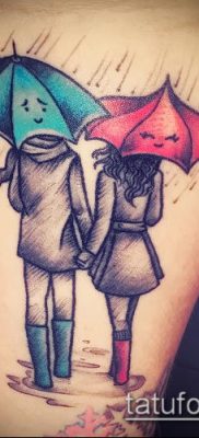 fotó egy esernyő tetoválásról (jelentése) - példa egy érdekes tetoválási rajzra - 043