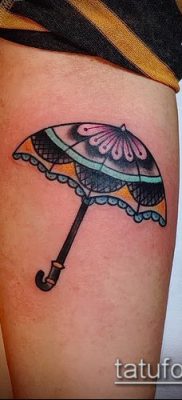 fotó egy esernyő tetoválásról (jelentése) - példa egy érdekes tetoválási rajzra - 040