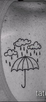 fotó egy esernyő tetoválásról (jelentése) - példa egy érdekes tetoválási rajzra - 037