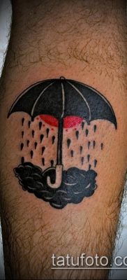 fotó egy esernyő tetoválásról (jelentése) - példa egy érdekes tetoválási rajzra - 034