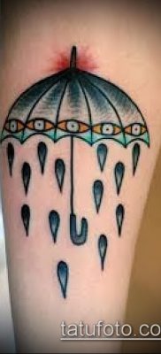 fotó egy esernyő tetoválásról (jelentése) - példa egy érdekes tetoválási rajzra - 027