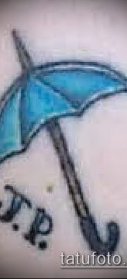 fotó egy esernyő tetoválásról (jelentése) - példa egy érdekes tetoválási rajzra - 026