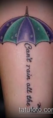 fotó egy esernyő tetoválásról (jelentése) - példa egy érdekes tetoválási rajzra - 025