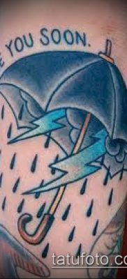 fotó egy esernyő tetoválásról (jelentése) - példa egy érdekes tetoválási rajzra - 024