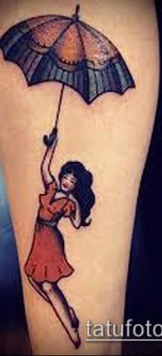 fotó egy esernyő tetoválásról (jelentése) - példa egy érdekes tetoválási rajzra - 002