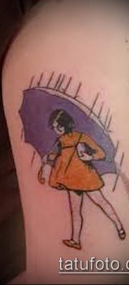 fotó egy esernyő tetoválásról (jelentése) - példa egy érdekes tetoválási rajzra - 001