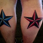 csillag tetoválás a lábakon