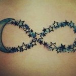 végtelen jel tetoválás csillagokból