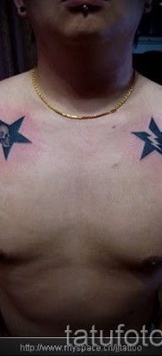 Fotó a csillag tetoválásról a kulcscsonton - példa 17122015 73. sz