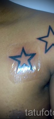Fotó a csillag tetoválásról a kulcscsonton - példa 17122015 51. sz