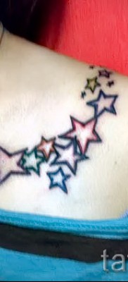 Fotó a csillag tetoválásról a kulcscsonton - példa 17122015 # 28