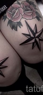 снимка на звездна татуировка на колене за статия за значението - tatufoto.ru - 18