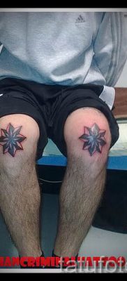 снимка на звездна татуировка на колене за статия за значението - tatufoto.ru - 16