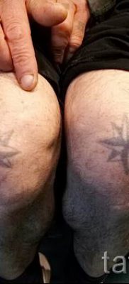 снимка на звездна татуировка на колене за статия за значението - tatufoto.ru - 13