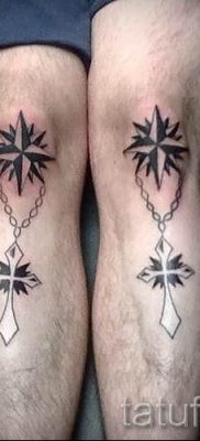 снимка на звездна татуировка на колене за статия за значението - tatufoto.ru - 5