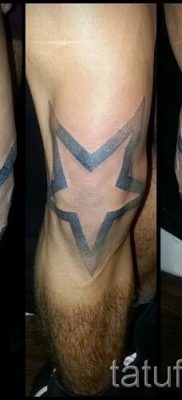 снимка на звездна татуировка на коленете за статия за значението - tatufoto.ru - 2