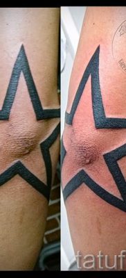 Fotó a csillag tetoválásról a könyökön a tetoválás tervezéséről szóló cikkhez - tatufoto.ru - 37
