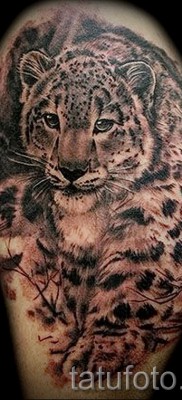 Fotó egy leopárd tetoválásról - példa egy gyönyörű tetoválásra