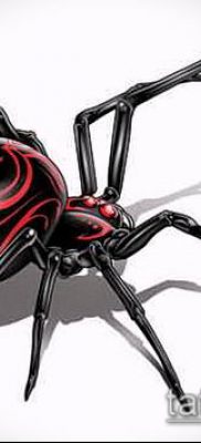 fotó tetoválás fekete özvegy (tetoválás) (érték) - példa rajz - 056