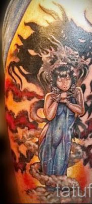 Снимка на татуировка гейша за статия за значението на татуировка с гейша