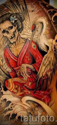 Снимка на татуировка гейша за статия за значението на татуировка с гейша