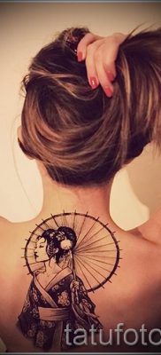 Снимка на татуировка гейша за статия за значението на татуировка с гейша