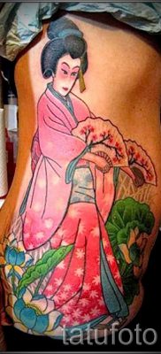 Снимка на татуировка гейша за статия за значението на татуировка с гейша