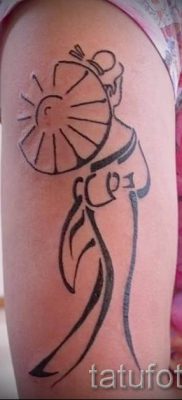 Снимка на татуировка гейша за статия за значението на татуировка с гейша