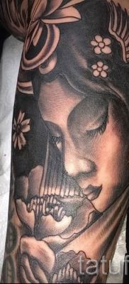 Снимка на татуировка гейша за статия за значението на татуировка с гейша