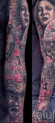 Снимка на татуировка гейша за статия за значението на татуировка с гейша