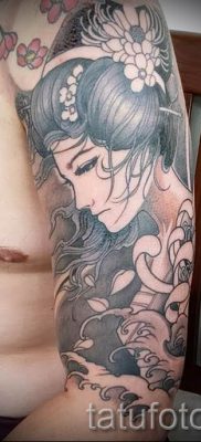 Снимка на татуировка гейша за статия за значението на татуировка с гейша