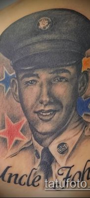 fénykép egy tetováló arcról (portré tetoválás) (érték) - példa rajz - 096