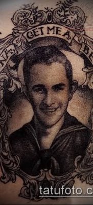 fotó egy tetováló arcról (portré tetoválás) (érték) - példa rajz - 095