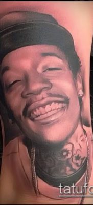 fénykép egy tetováló arcról (portré tetoválás) (érték) - példa rajz - 091