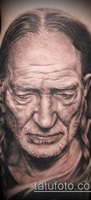 fénykép egy tetováló arcról (portré tetoválás) (érték) - példa rajz - 085