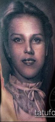 fénykép egy tetováló arcról (portré tetoválás) (érték) - példa rajz - 063