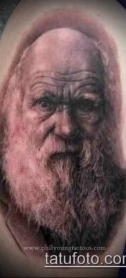 fénykép egy tetováló arcról (portré tetoválás) (érték) - példa rajz - 062