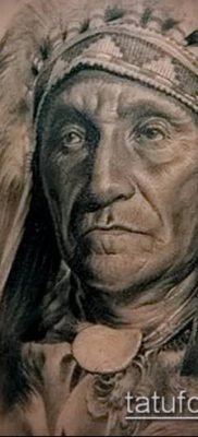 fénykép egy tetováló arcról (portré tetoválás) (érték) - példa rajz - 061