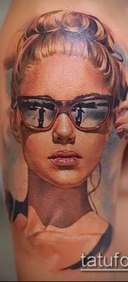 fénykép egy tetováló arcról (portré tetoválás) (érték) - példa rajz - 051