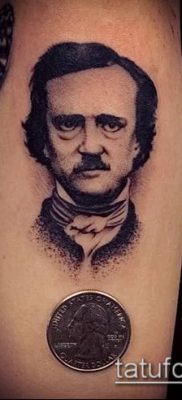 fotó egy tetováló arcról (portré tetoválás) (érték) - példa rajz - 042