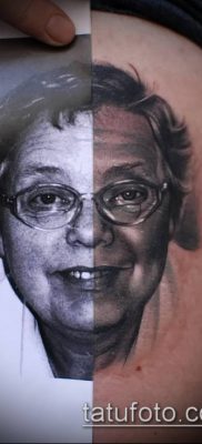 fotó egy tetováló arcról (portré tetoválás) (érték) - példa rajz - 026